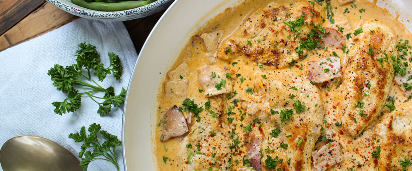 Creamy Garlic Chicken and Bacon