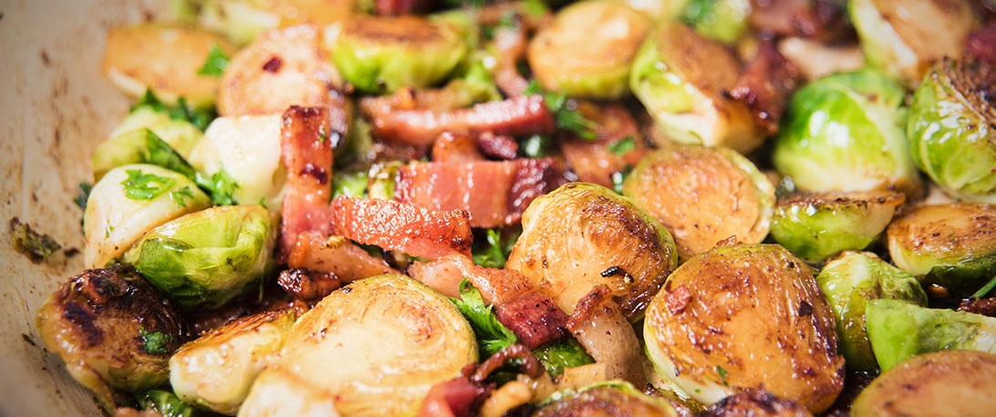 spoiltpig - Bacon recipe - Brussel sprouts with bacon and chestnuts