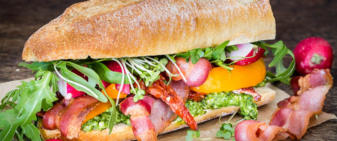 spoiltpig - Bacon recipe - Bacon and Watercress Pesto Sandwich