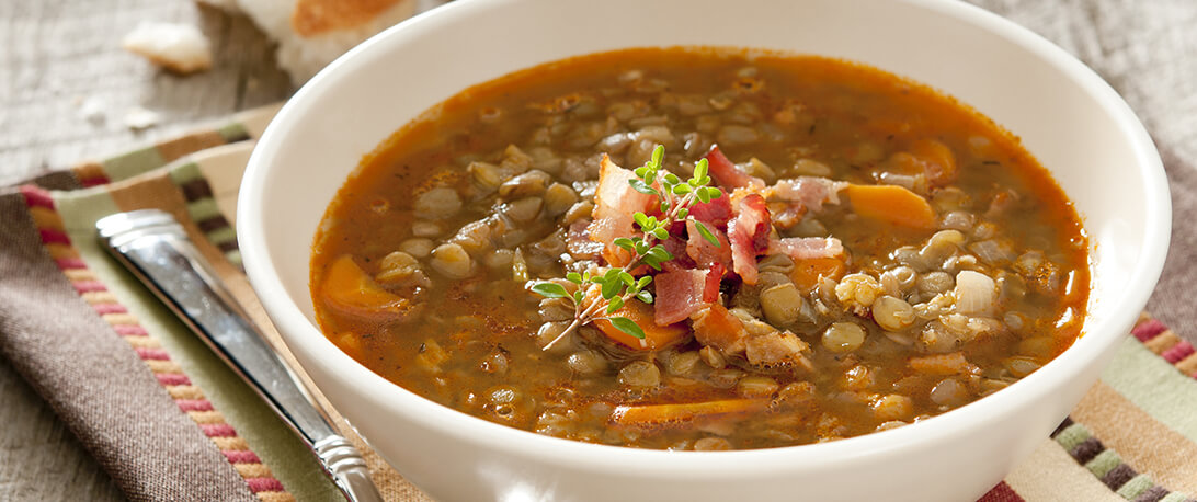 spoiltpig - Recipe header - Bacon and red lentil soup