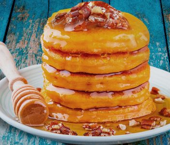 spoiltpig - Bacon recipe - Pumpkin pancakes with bacon and pecan nuts